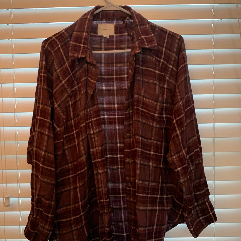 Purple American Eagle oversized flannel
